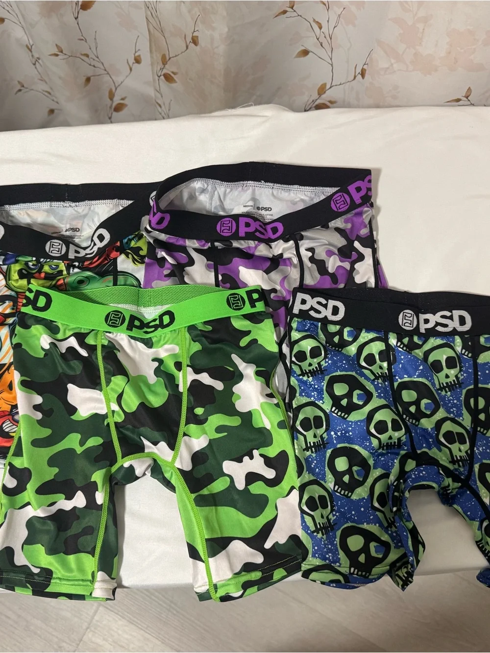PSD Kids Boxer Medium Bundle of (4) Camo Colorful EUC Everyday Casual
